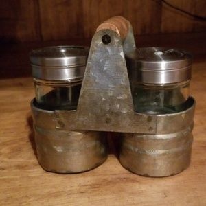Salt & Pepper Shakers w/ Carrier